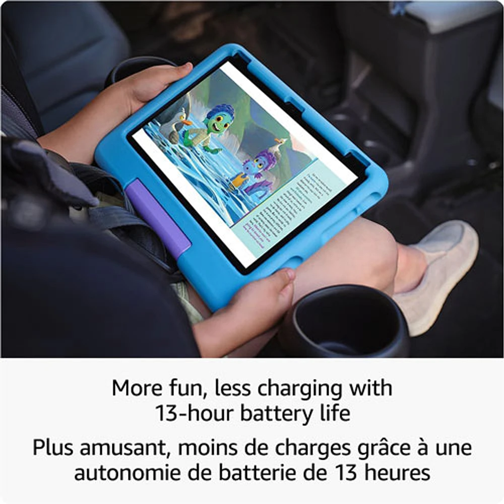 Tablette 10,1 po 32 Go FireOS Fire HD 10 Kids (2023) d'Amazon avec étui à l'épreuve des enfants - Bleu