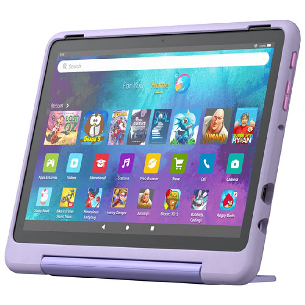 Tablette 10,1 po 32 Go FireOS Fire HD 10 Kids Pro (2023) d'Amazon avec étui à l'épreuve des enfants