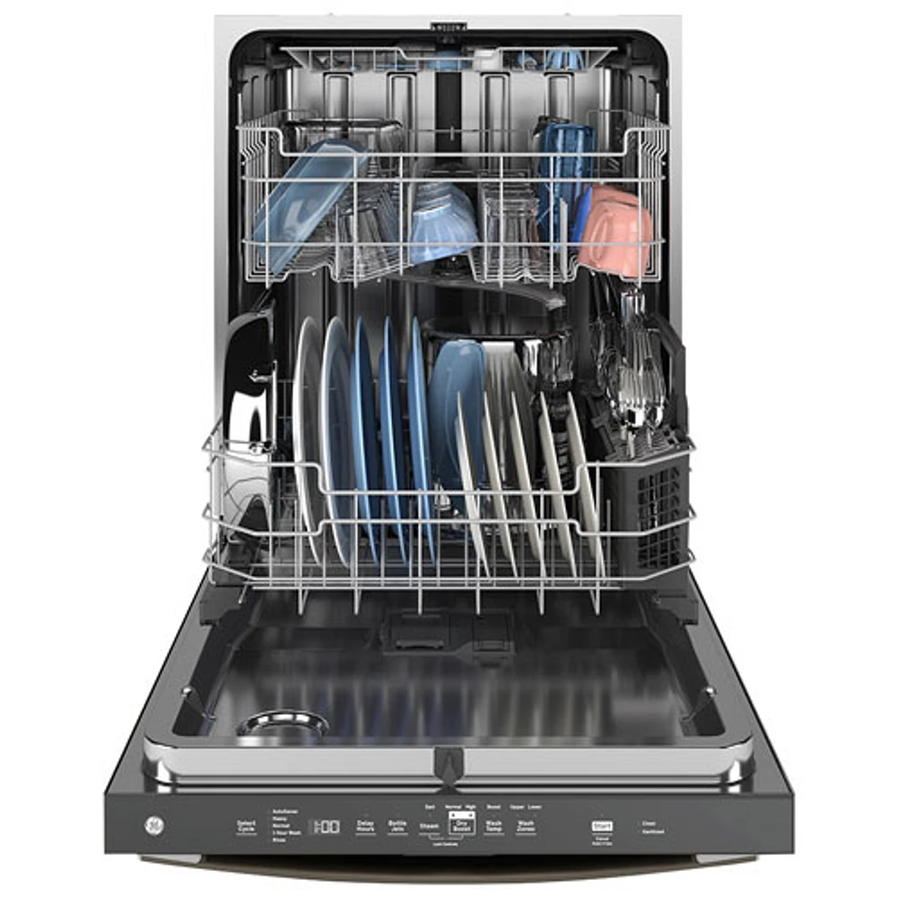 GE 24" 47dB Built-In Dishwasher with Third Rack (GDT650SMVES) - Slate