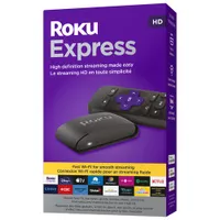 Roku Express HD Streamer (2023) with High-Speed HDMI Cable and Simple Remote (No TV Controls)