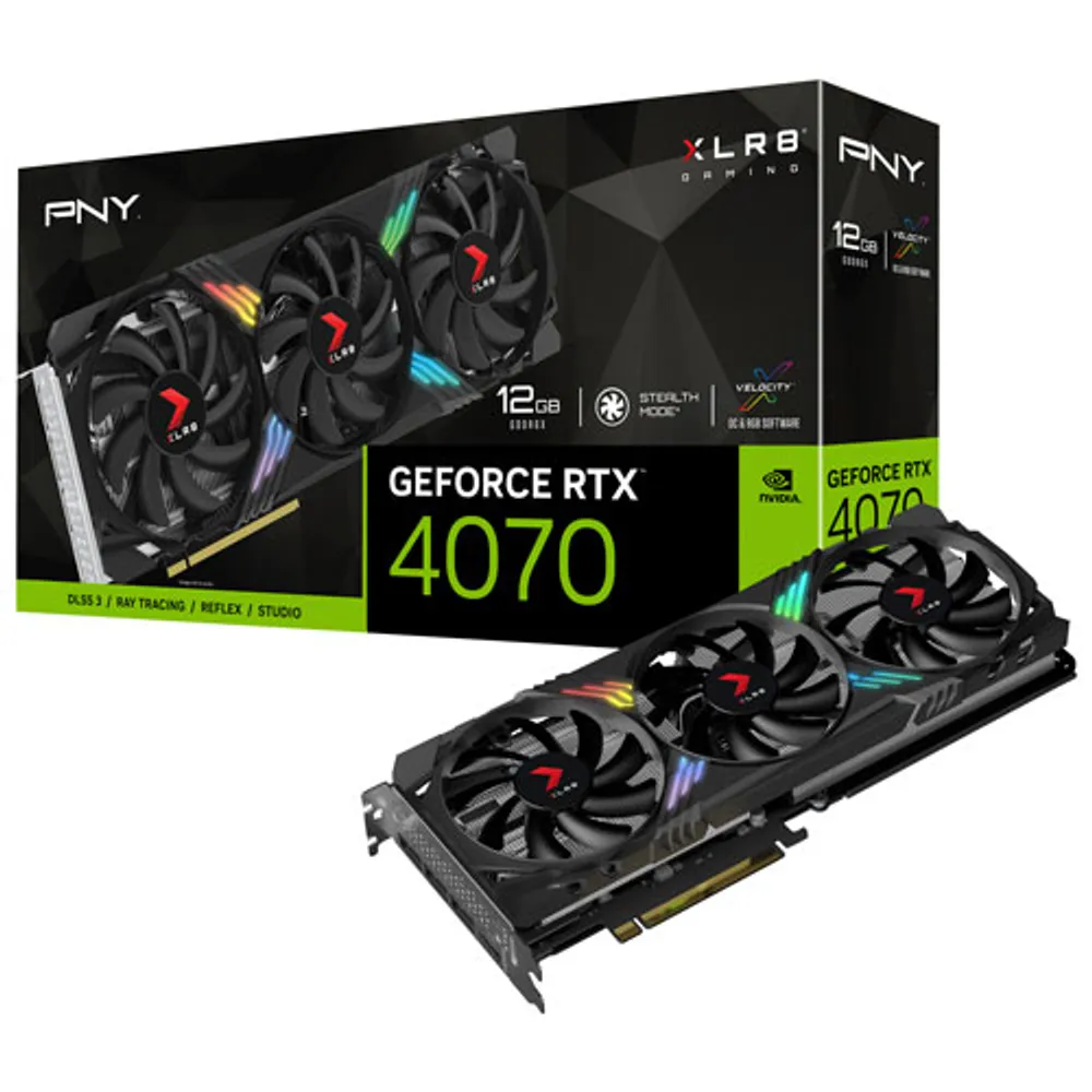 PNY GeForce RTX 4070 12GB RGB GDDR6X Video Card