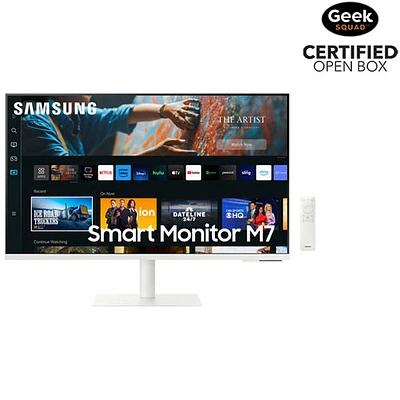 Open Box - Samsung 32" 4K Ultra HD 60Hz 4ms GTG VA LED Smart Monitor (LS32CM701UNXZA) - White