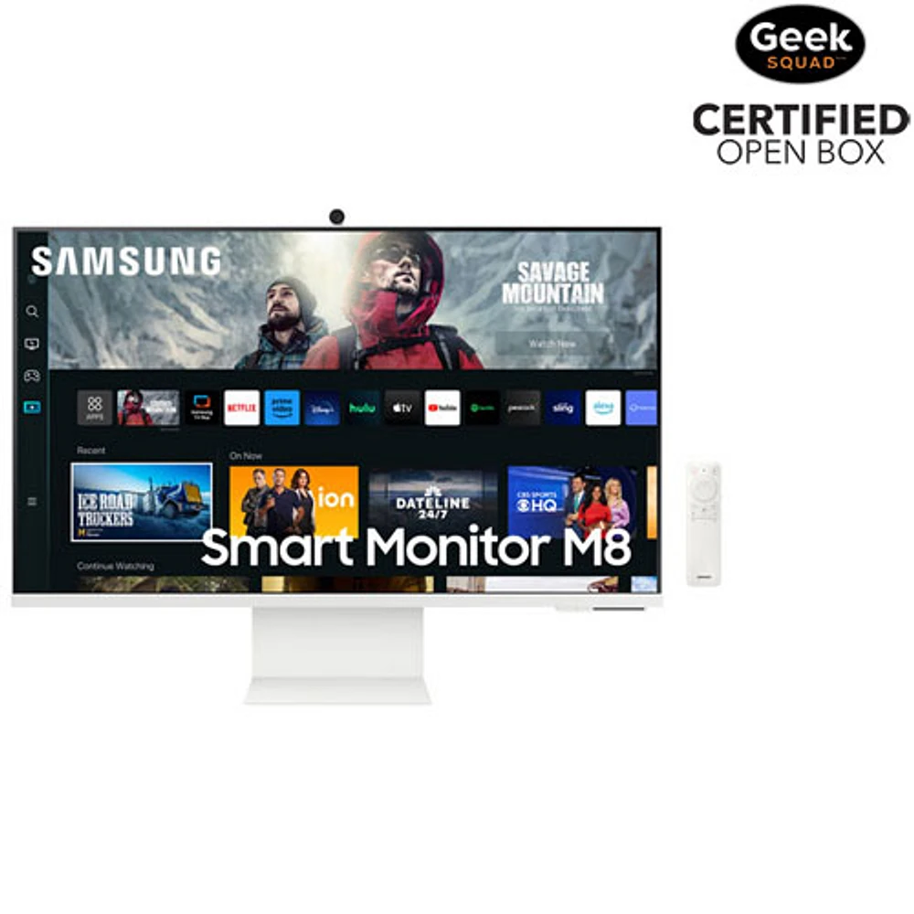 Open Box - Samsung 32" 4K Ultra HD 60Hz 4ms GTG VA LED Smart Monitor (LS32CM801UNXZA) - White