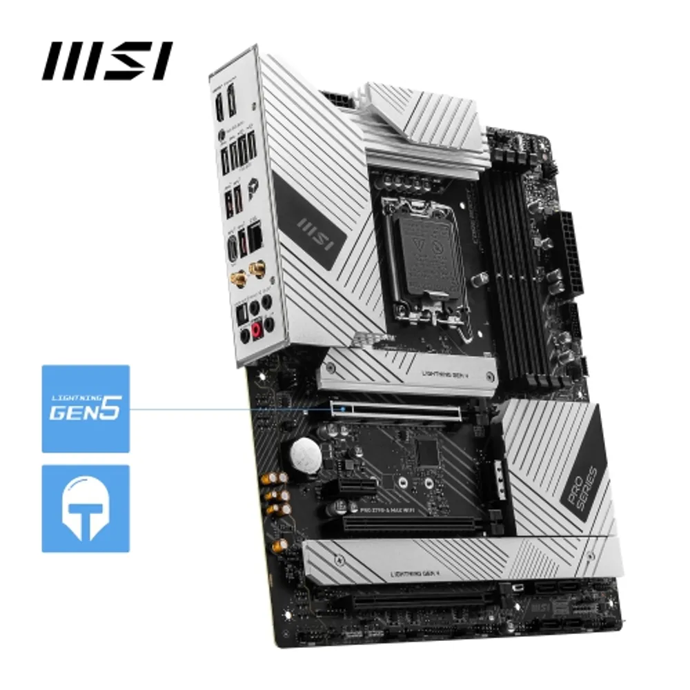 MSI PRO Z790-P WiFi DDR4 ProSeries Motherboard (Supports 12th/13th Gen  Intel Processors, LGA 1700, DDR4, PCIe 5.0, M.2, 2.5Gbps LAN, USB 3.2 Gen2