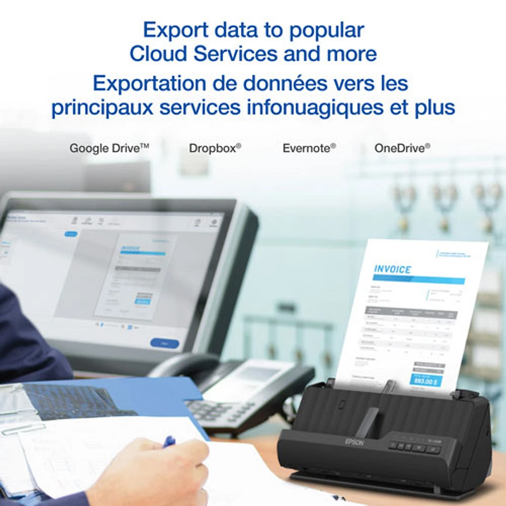 Numériseur de documents sans fil WorkForce ES-C320W d'Epson