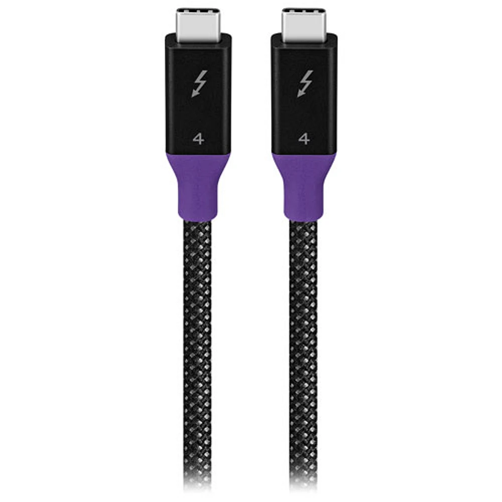 Insignia 1m (3.3 ft.) Braided Thunderbolt 4 USB-C to USB-C Cable (NS-PC3T433B23-C) - Black