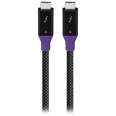 Insignia 1m (3.3 ft.) Braided Thunderbolt 4 USB-C to USB-C Cable (NS-PC3T433B23-C) - Black