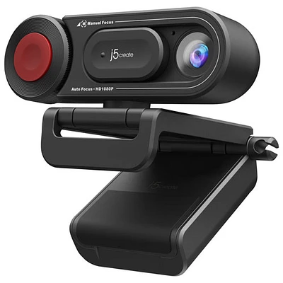 j5Create HD 1080p Webcam with Focus Switch - Black