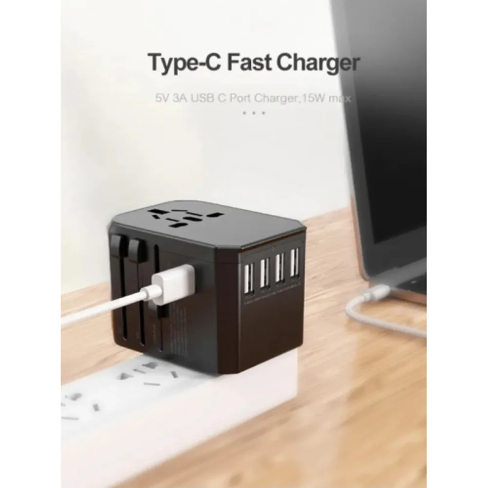 Universal Travel Adapter, LENCENT All in One International Power Adapter  Charger with Dual USB Charger Ports for UK Europe Australia China over 200+