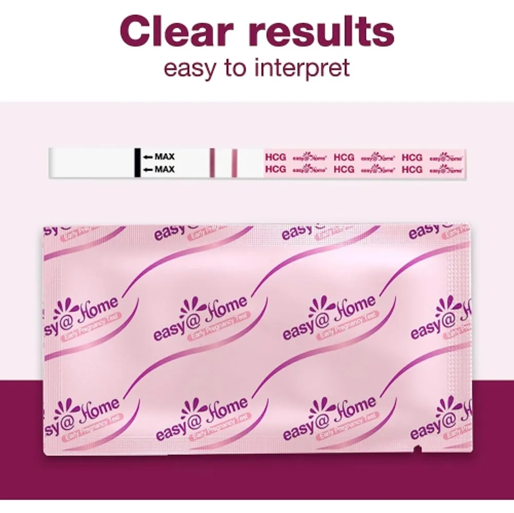 Easy@Home Pregnancy Test Strips Kit: 10-Pack HCG Test Strips