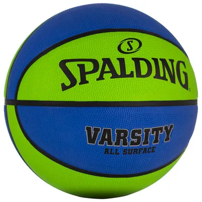 Spalding Varsity Rubber Outdoor Size 7 (29.5") Basketball - Blue/Green
