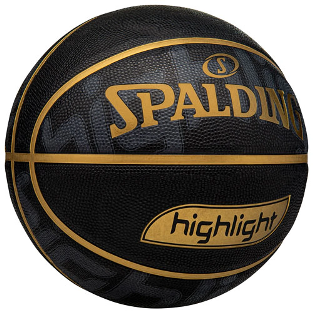 Ballon de basketball de 29,5 po Highlight de Spalding (84731CE) - Noir