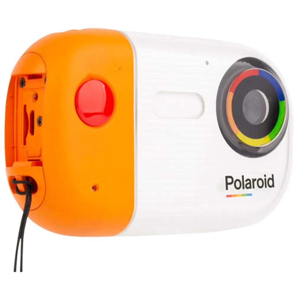 Polaroid IE50 18MP Waterproof Camera - White/Orange - Only at Best Buy