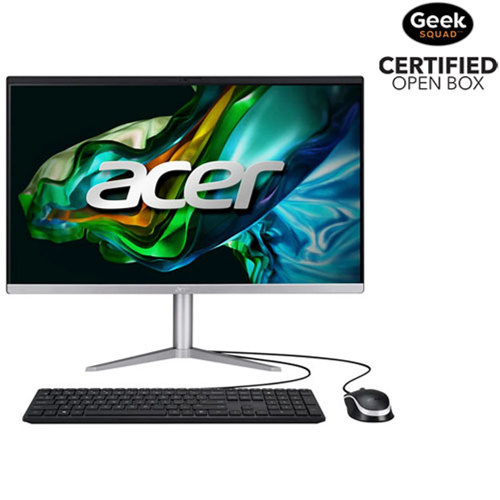 Open Box - Acer Asipire C24 All-in-One PC - Black/Silver (AMD Ryzen 3 7320U/512GB SSD/8GB RAM/Windows 11)