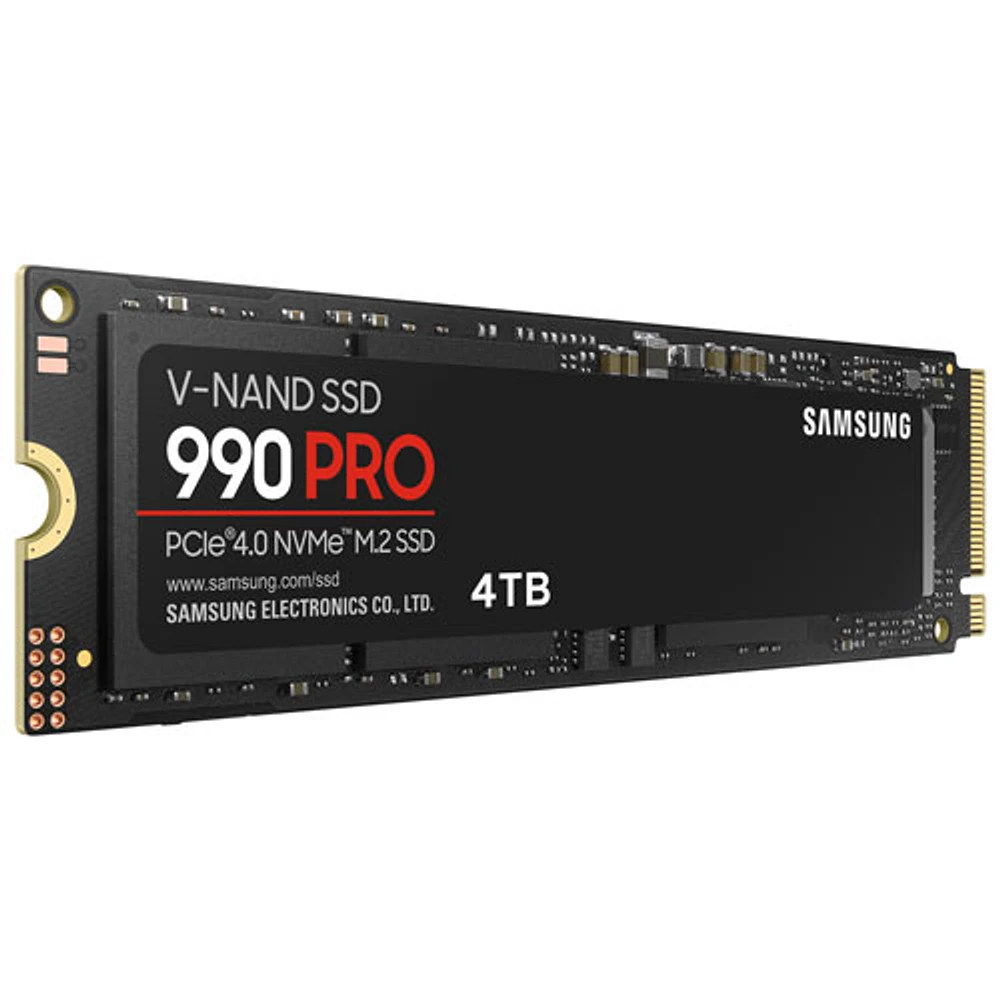 Disque SSD interne NVMe PCIe 990 Pro de 4 To de Samsung (MZ-V9P4T0BAM)