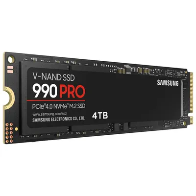 Disque SSD interne NVMe PCIe 990 Pro de 4 To de Samsung (MZ-V9P4T0BAM)