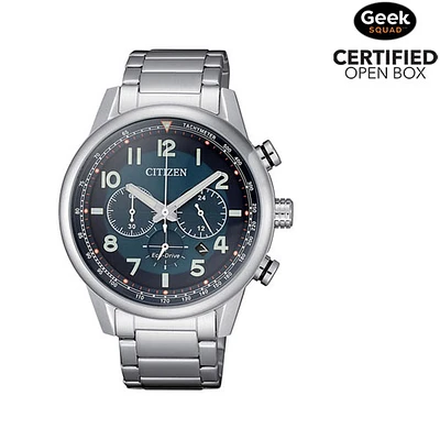 Open Box - Citizen Sport Casual 45mm Men's Solar Powered Chronograph Sport Watch -Blue/Silver