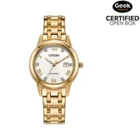 Open Box - Citizen Eco-Drive Classic 29mm Women's Solar Powered Dress Watch - Rose Gold-Tone/Silver-Tone