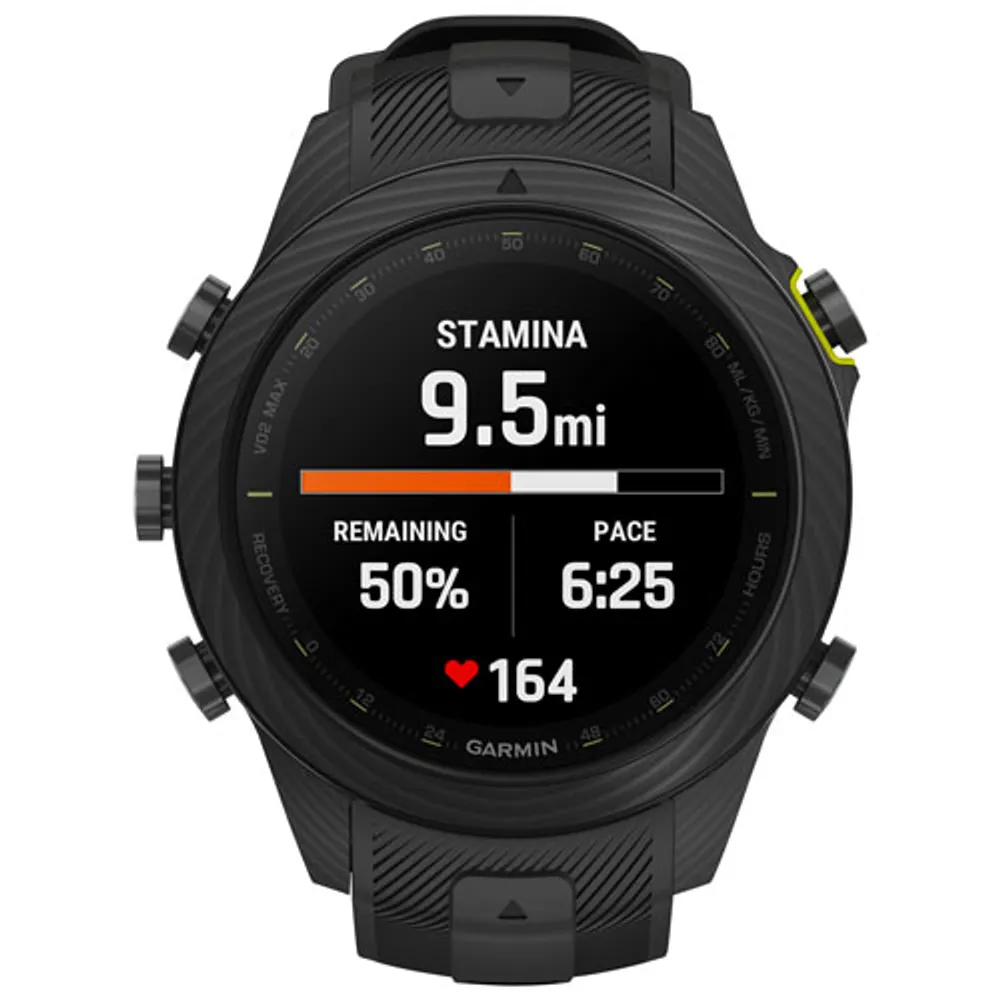 Garmin MARQ Athlete (Gen 2) Carbon Edition 48mm Bluetooth Running Smartwatch - Black