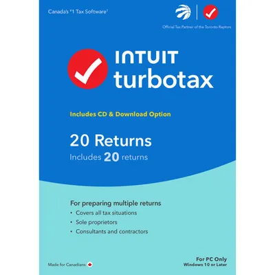 TurboTax 2023 (PC) - 3 User - 20 Returns - Bilingual