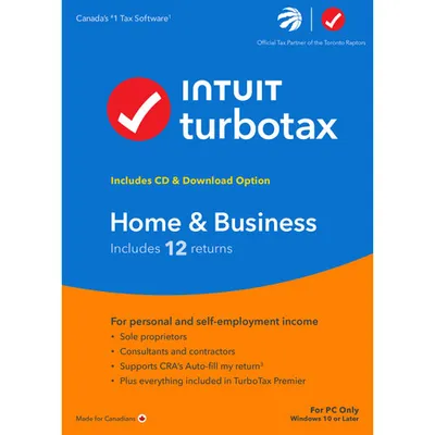 TurboTax Home & Business 2023 (PC) - 3 User - 12 Returns - Bilingual