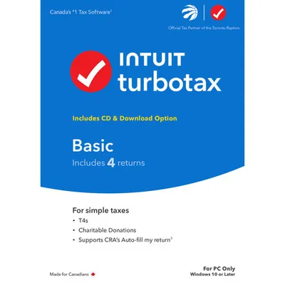 TurboTax Basic 2023 (PC) - 3 User - 4 Returns