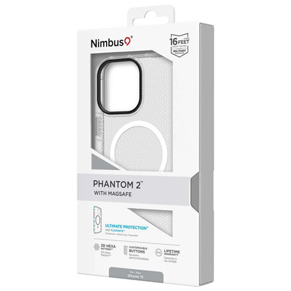 Nimbus9 Phantom 2 Fitted Hard Shell Case with MagSafe for iPhone 15 - Clear