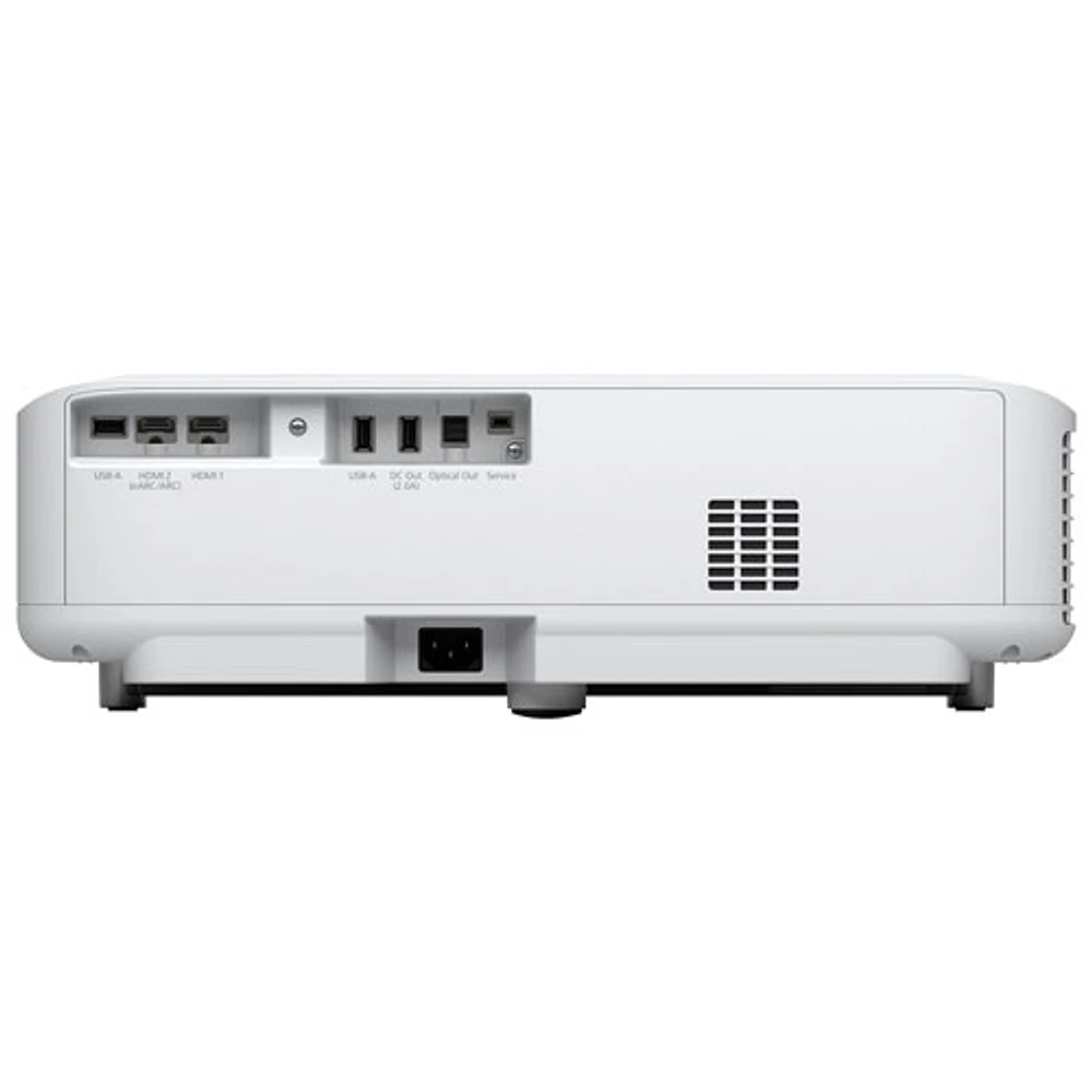 Epson EpiqVision Ultra LS650 Smart Streaming Laser 4K HDR Home Theatre Projector with Android TV - White