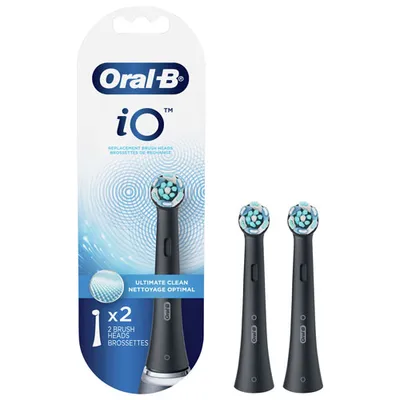 Oral-B iO Series Ultimate Clean Replacement Brush Heads (iO RB CB-2) - 2 Pack - Black
