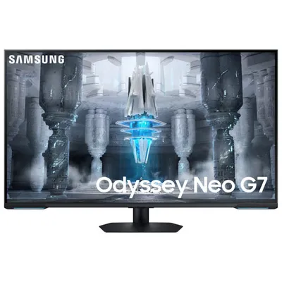 Moniteur de jeu FreeSync DEL VA Ultra HD 4K 144 Hz de 43 po Odyssey Neo G7 de Samsung avec temps de réponse de 1 ms gris à gris (LS43CG702NNXZA) - Noir