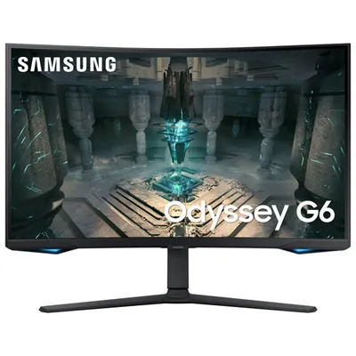 Samsung Odyssey G6 32" QHD 240Hz 1ms GTG Curved VA LED FreeSync Gaming Monitor (LS32BG652ENXGO) - Black