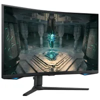 Moniteur de jeu FreeSync DEL incurvé VA QHD 240 Hz 32 po Odyssey G6 de Samsung avec temps de réponse 1 ms gris à gris (LS32BG652ENXGO) - Noir