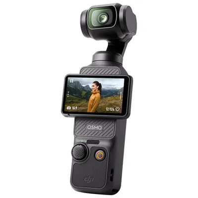 Caméra portative 4K à stabilisation à 3 axes Osmo Pocket 3 de DJI avec écran tactile rotatif - Noir