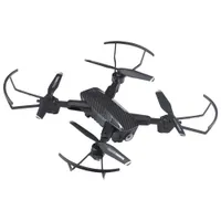 Vivitar Skyhawk Foldable RC Plane / Toy Drone with Camera & Controller - Black - Only at Best Buy