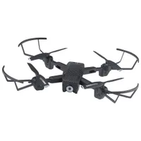 Vivitar Skyhawk Foldable RC Plane / Toy Drone with Camera & Controller - Black - Only at Best Buy