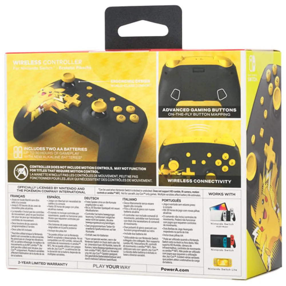 PowerA Pikachu Wireless Controller for Nintendo Switch - Black