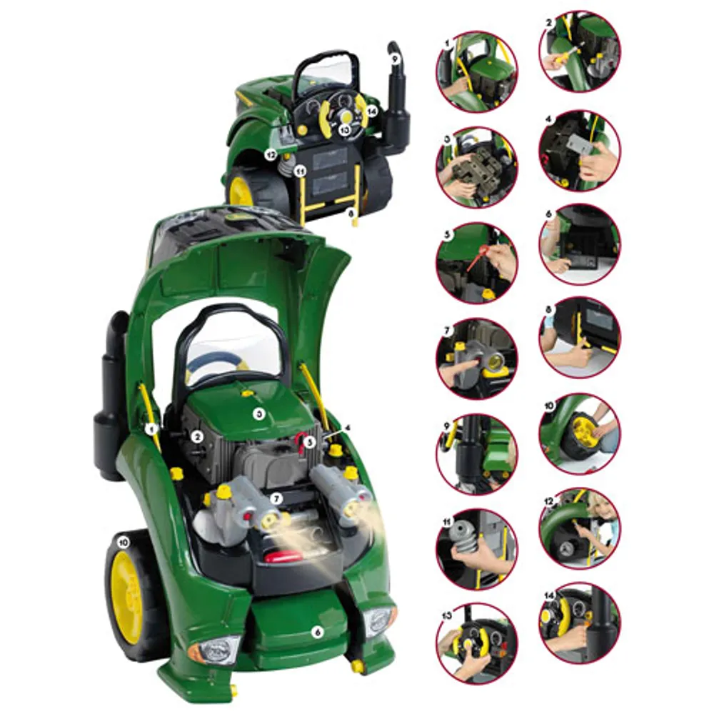 Theo Klein Toy John Deere Tractor Engine I