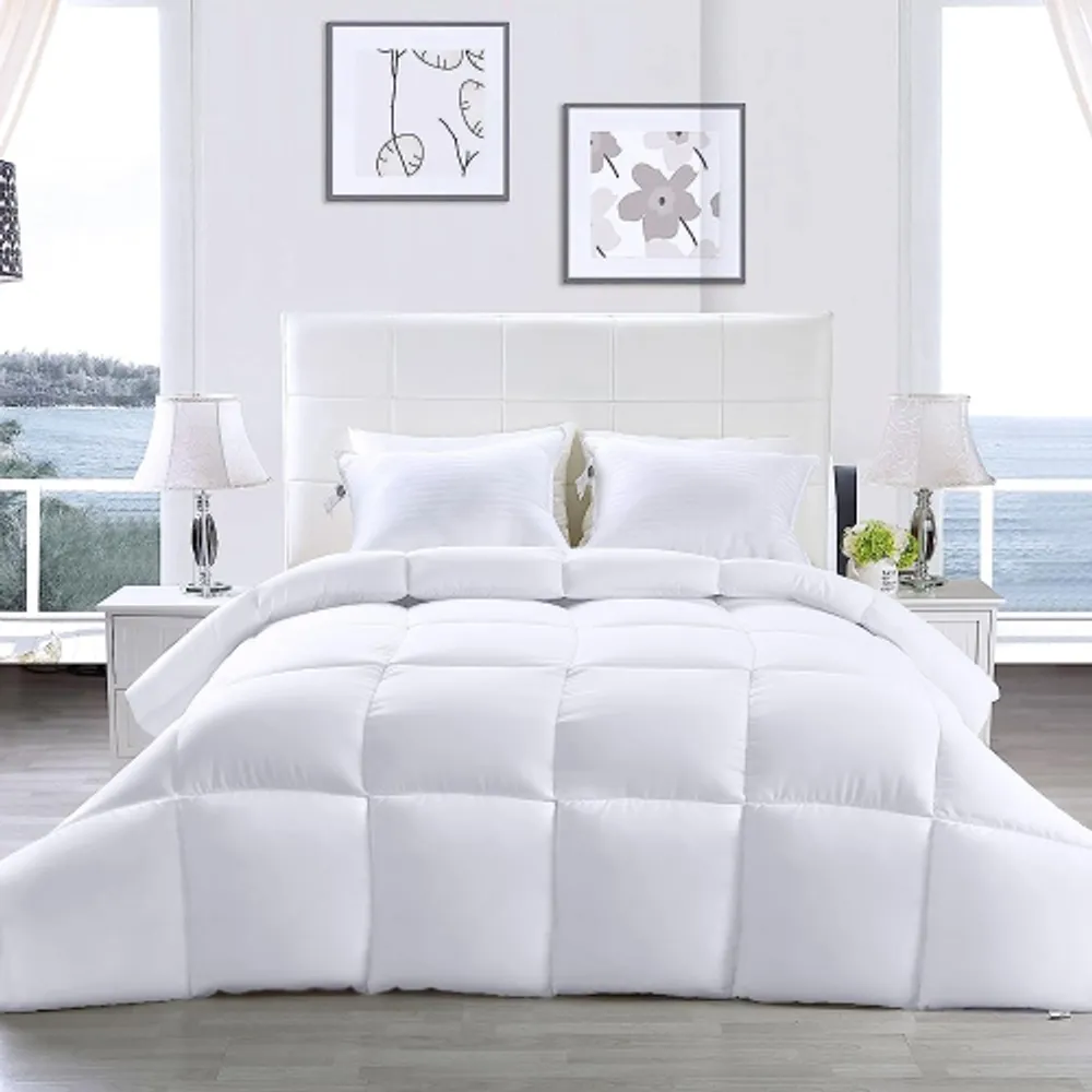 Queen Comforter Duvet Insert White - Quilted Comforter with Corner Tabs -  Hypoallergenic, Plush Siliconized Fiberfill, Box Stitched Down Alternative  Comforter by Utopia Bedding 