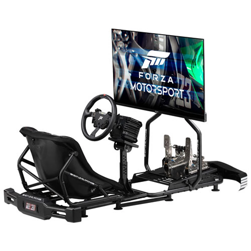 Uni Next Level Racing Go Kart Simulator Cockpit Plus Frame - Black