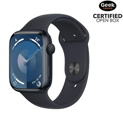 Open Box - Apple Watch Series 9 (GPS) 45mm Midnight Aluminium Case with Midnight Sport Band