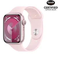 Open Box - Apple Watch Series 9 (GPS) 45mm Pink Aluminium Case with Pink Sport Band - Small/Medium