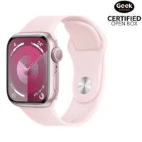 Open Box - Apple Watch Series 9 (GPS) 41mm Pink Aluminium Case with Pink Sport Band - Small/Medium