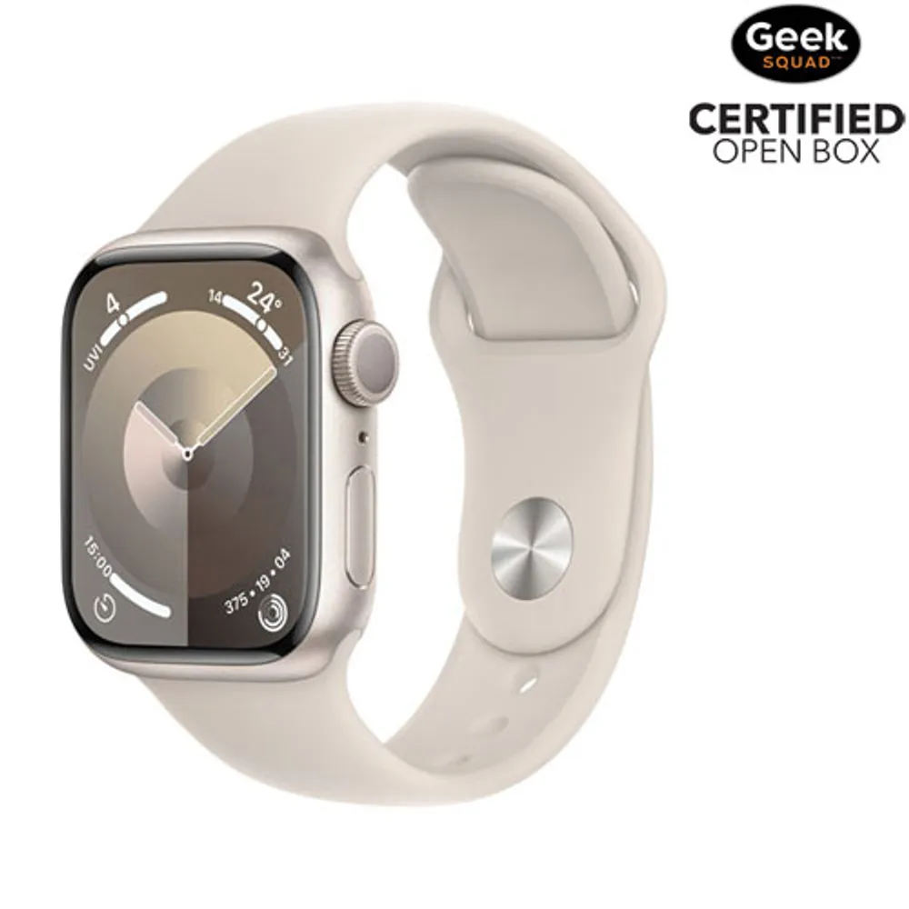 Open Box - Apple Watch Series 9 (GPS) 41mm Starlight Aluminium Case with Starlight Sport Band