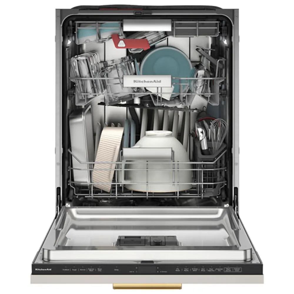 KitchenAid 24" 39dB Built-In Dishwasher w/ Stainless Steel Tub & Third Rack (KDTF924PPA) - Panel Ready