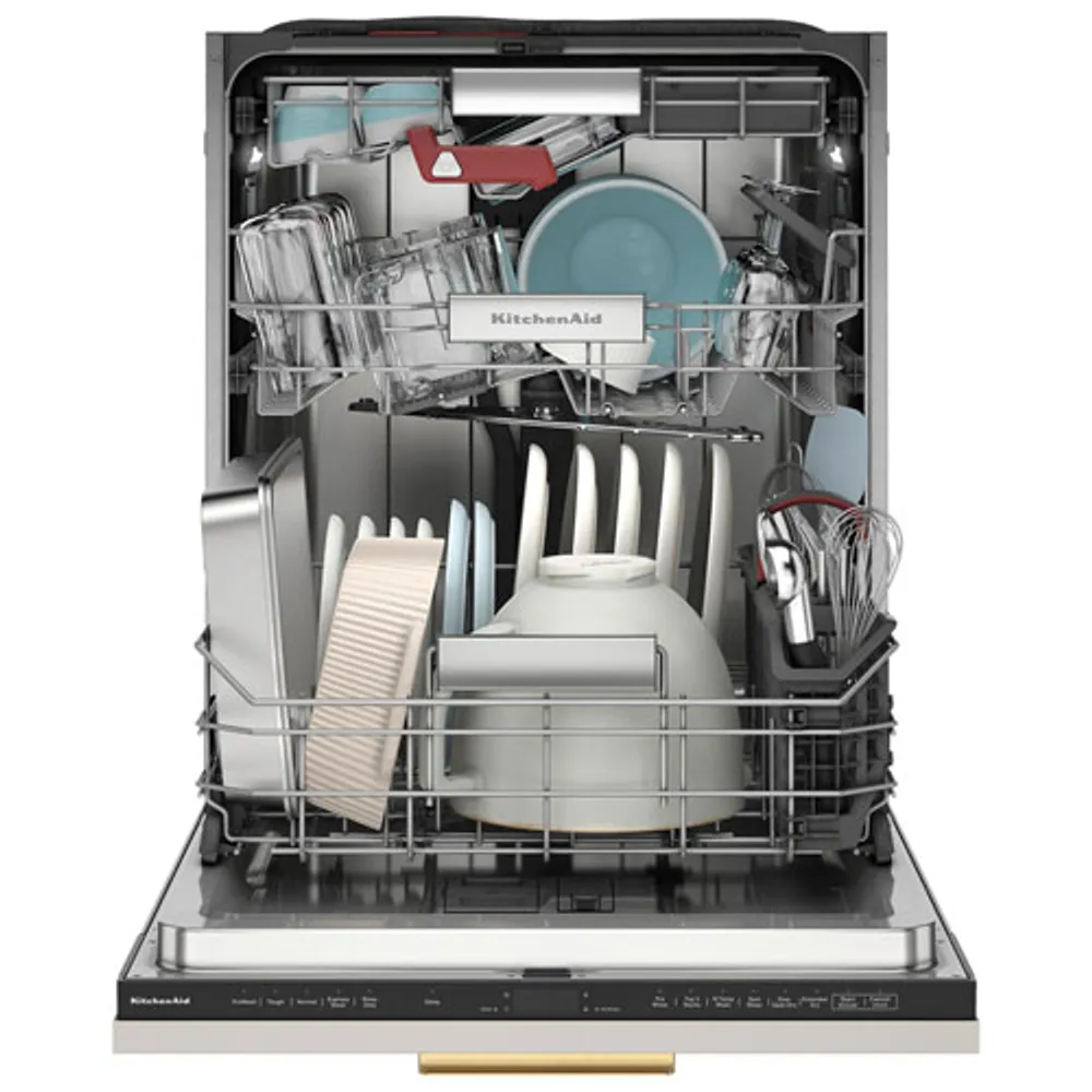 KitchenAid 24" 39dB Built-In Dishwasher w/ Stainless Steel Tub & Third Rack (KDTF924PPA) - Panel Ready