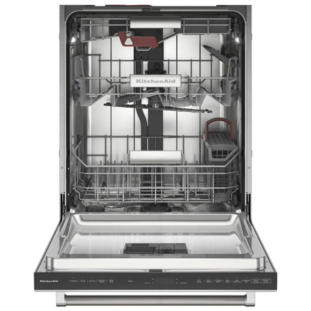 KitchenAid 24" 39dB Built-In Dishwasher w/ Stainless Steel Tub & Third Rack (KDTF924PPS) -Stainless Steel