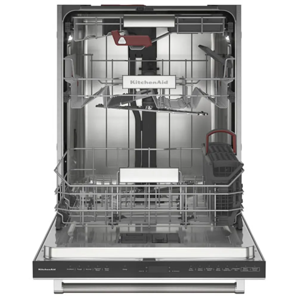 KitchenAid 24" 39dB Built-In Dishwasher w/ Stainless Steel Tub & Third Rack (KDTF924PPS) -Stainless Steel