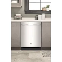 Whirlpool 24" 44dB Built-In Dishwasher w\ Stainless Steel Tub & Third Rack (WDT550SAPZ) - Stainless Steel