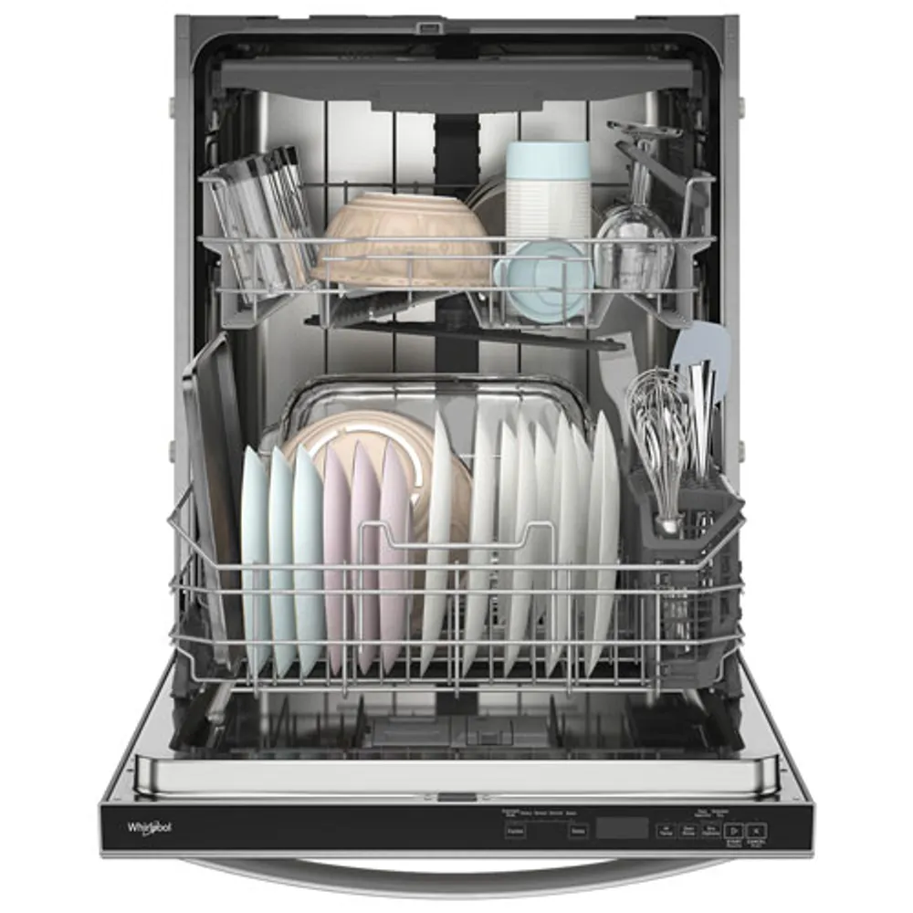 Whirlpool 24" 44dB Built-In Dishwasher w\ Stainless Steel Tub & Third Rack (WDT550SAPZ) - Stainless Steel