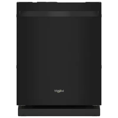 Whirlpool 24" 44dB Built-In Dishwasher with Stainless Steel Tub & Third Rack (WDT550SAPB) - Black